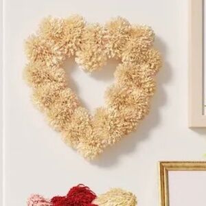 Threshold Natural Raffia Heart Wreath.